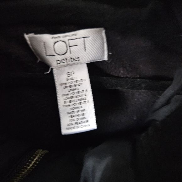 LOFT Long Puffer Coat Cinched Waste | Size Petite S - Picture 5 of 8